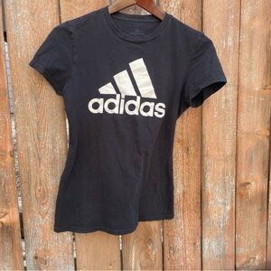 ADIDAS Women’s Fitted Black Go To Tee T Shirt Size Small